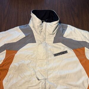 Spyder White and Orange Jacket with Gray Accents